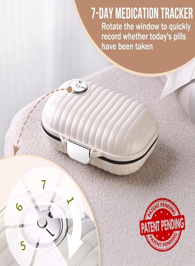 Shrux Pill Case - Portable Supplements Tablet Container Box with 7 Slots | Medicine Tablet & Vitamin Capsule Organizer Box | Travel Medicine Case Kit - Pocket Daily Pharmacy Container | Travel Portable Daily Pill Container - Image 4